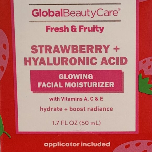 Glowing Facial Moisturizer Strawberry + Hyaluronic Acid + Vitamin A C & E - Picture 3 of 8
